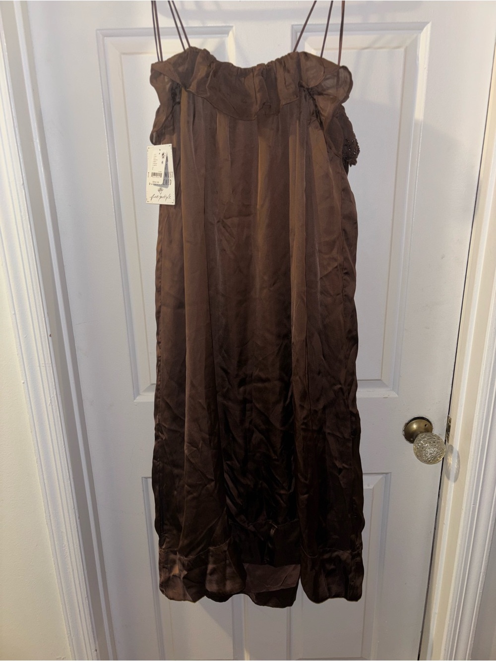 NWT retail $350 size S #FreePeople. “Marquita MIdi Dress in Pinecone”. - Picture 5 of 7